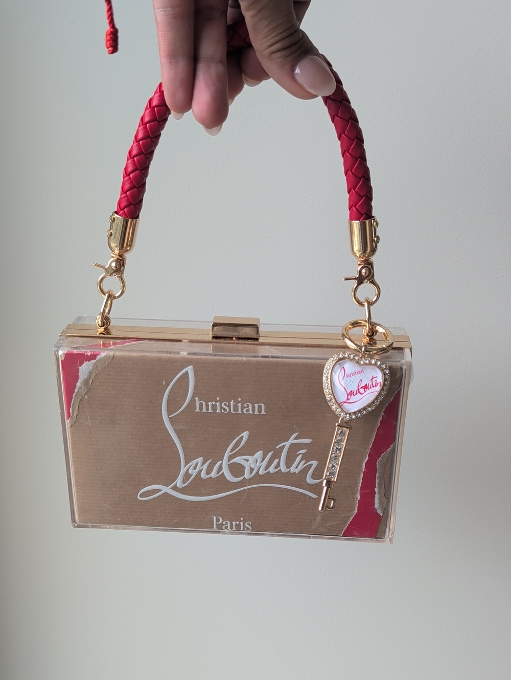 Christian Louboutin Paper Shopping Bag UPCYCLED Novelty Clutch